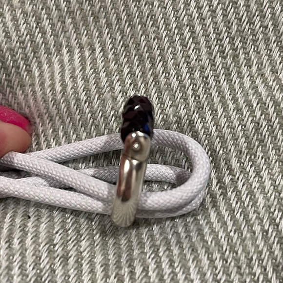 Sundance Garnet Rondelle Sterling Silver Ring - Picture 7 of 9